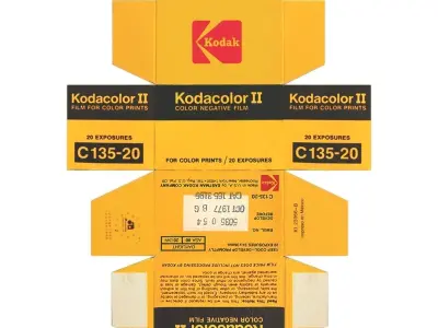 1977 Kodacolor II C 135-20 Color Negative Film Box 3D model
