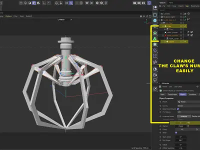 Metal Claw 21 with RIG Free 3D model