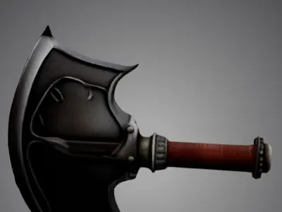 Axe Under Retro Light 3D model