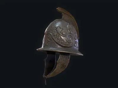 Helmet of Gladiator Low-poly 3D model
