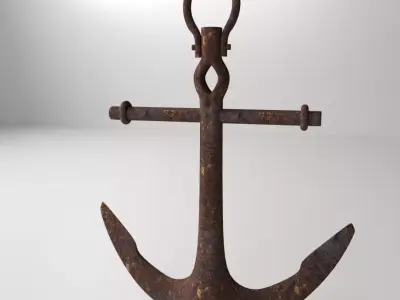 Anchor rusty 3D model
