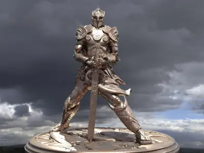 Angel Warrior Sculpture 3D model