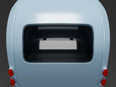 Retro Travel Trailer 3D model