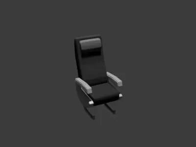 Economy Class Airplane Seat 3D model