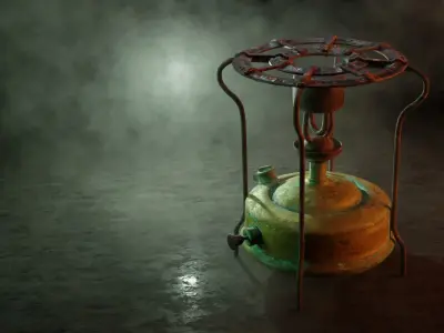 Kerosene Stove  OLD Low-poly 3D model