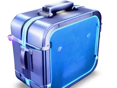 SciFi Futuristic Suitcase Low-poly 3D model