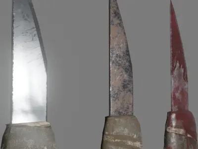 Prison shank - 3 texture styles Updated Low-poly 3D model