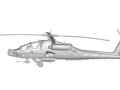 Boeing AH-64 Apache 3D model 7