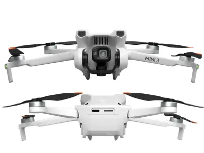 drone dji mini with landing pad 3D model