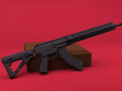 MK47 Mutant Low-poly 3D model