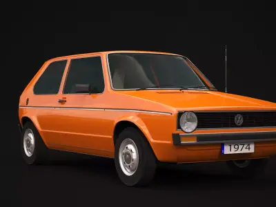 VW Golf MK I 1974 3D model
