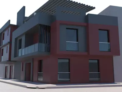 3D Residential Building  Free 3D model