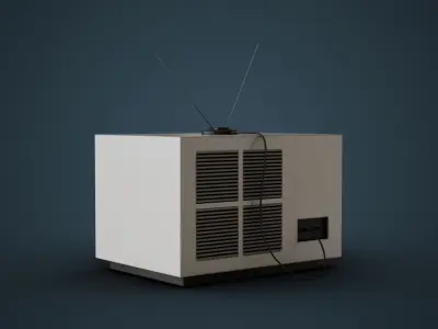 Classic Television Low-poly 3D model