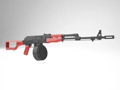 AK-47-long Barrel 3D model