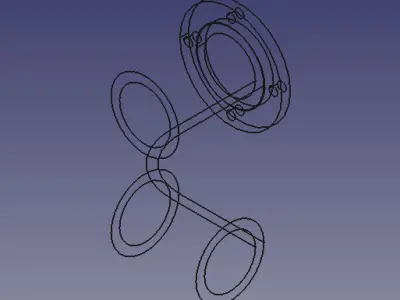 Pipe Flange CAD Model 3D print model