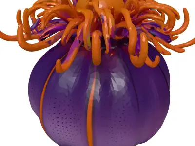 Vibrant Abstract Decorative Sculpture 3D model