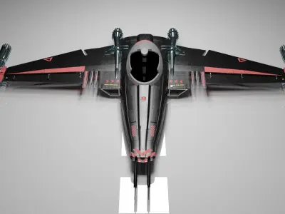 Space Fighter Jet  3D model