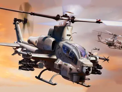 cobra helicopter 3D model