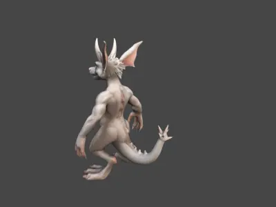 Dragon Rabbit Low-poly 3D model