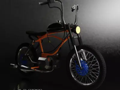 Motorized Bike Modified 48cc 3D model