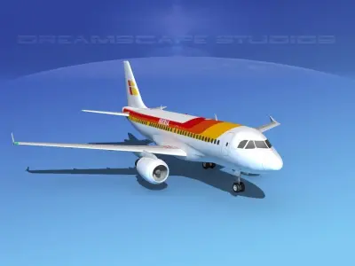 Airbus A319 Iberia 3D model