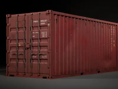 Shipping  Container Low-poly 3D model