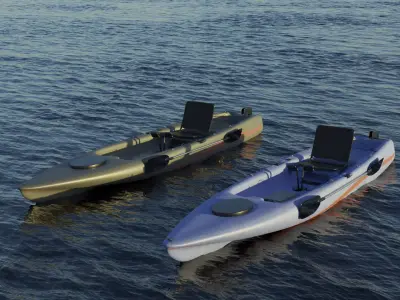 Kayak 3D model 3D Model Pack