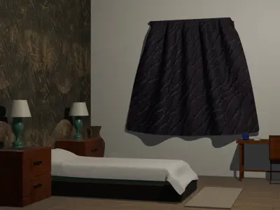 Isometric room Bedroom Free 3D model