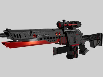 sci fi gun 2 Real gun Free 3D model