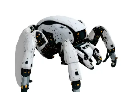 SciFi Spider Robot Mech Rigged Low-poly 3D model
