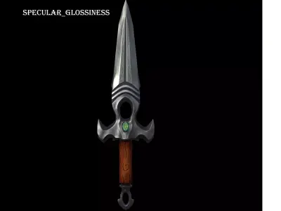 Dagger wrath of lords sword Low-poly 3D model