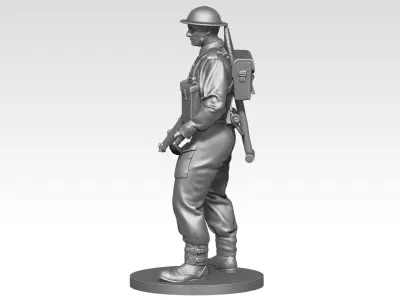 British soldier ww2 3 3D print model