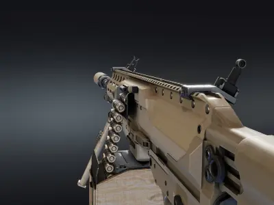 Sig Sauer XM250 Low-poly 3D model