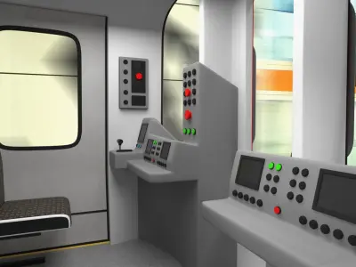 London Subway Train S8 Locomotive 3D model