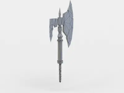 Axe Low-poly 3D model order