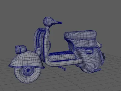 Old Vespa Model For Your Scene PBR 3D model