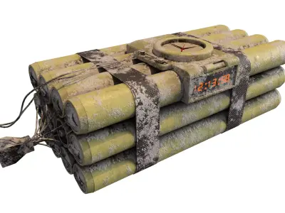 Dynamite 3 Low-poly 3D model