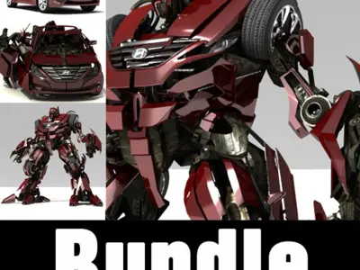 Sonata Autobot Bundle 3D model