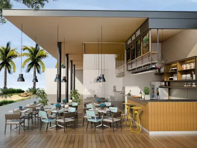 Outdoor Cafe 3D model