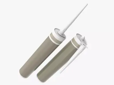 Cartridge sealant open close mockup 3D model