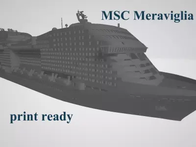 MSC Meraviglia cruise ship 3D print model 3D print model