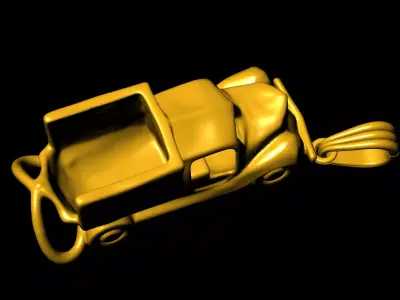 Truck pendant charms - one inch pendant  3D print model