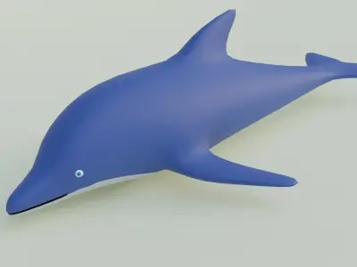 Cartoon Dolphin 3D model purchase