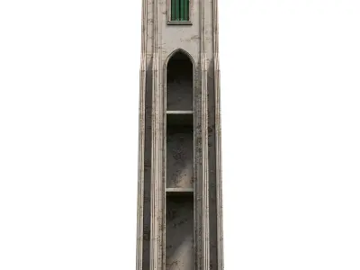GOTHIC CASTLE BUILDING 23 Low-poly 3D model