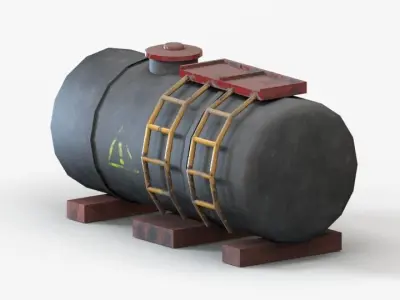 Oil Tank Free low-poly 3D model purchase