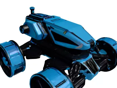 SciFi Planetary Rover Vehicle 3D model