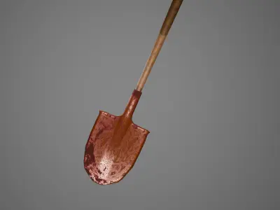 shovel Low-poly 3D model buy