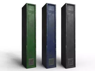 Lockers postapocalyctic Low-poly 3D model