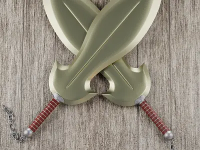 Swords with Chains 3D model