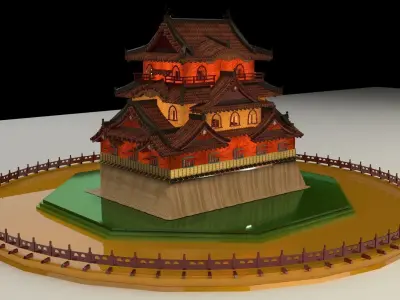 Chinese ancient  house   3D model purchase